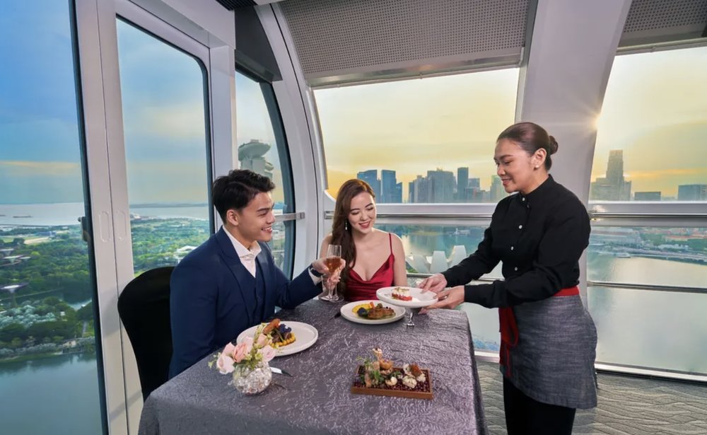 dinner at Singapore Flyer