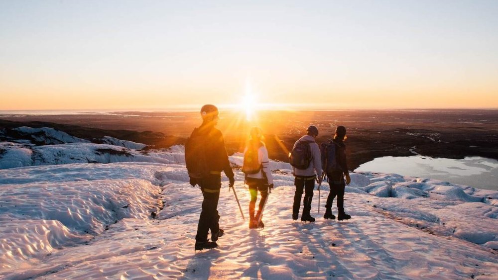 Sunset at Vatnajokull Glacier