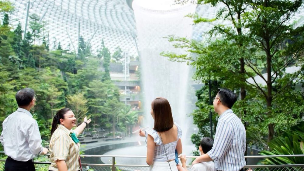 Rain Vortex in Changi International Airport