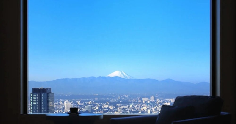 blue sky with cityscape