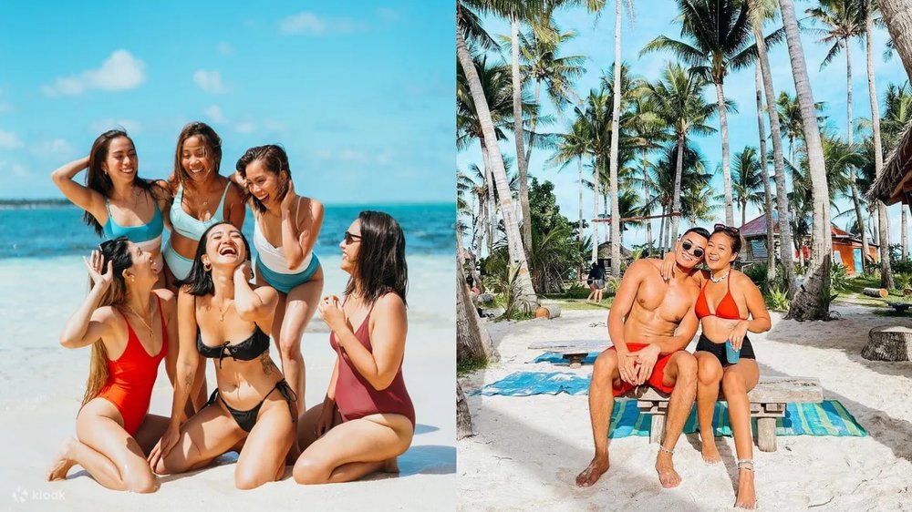 Tourist enjoying the beach