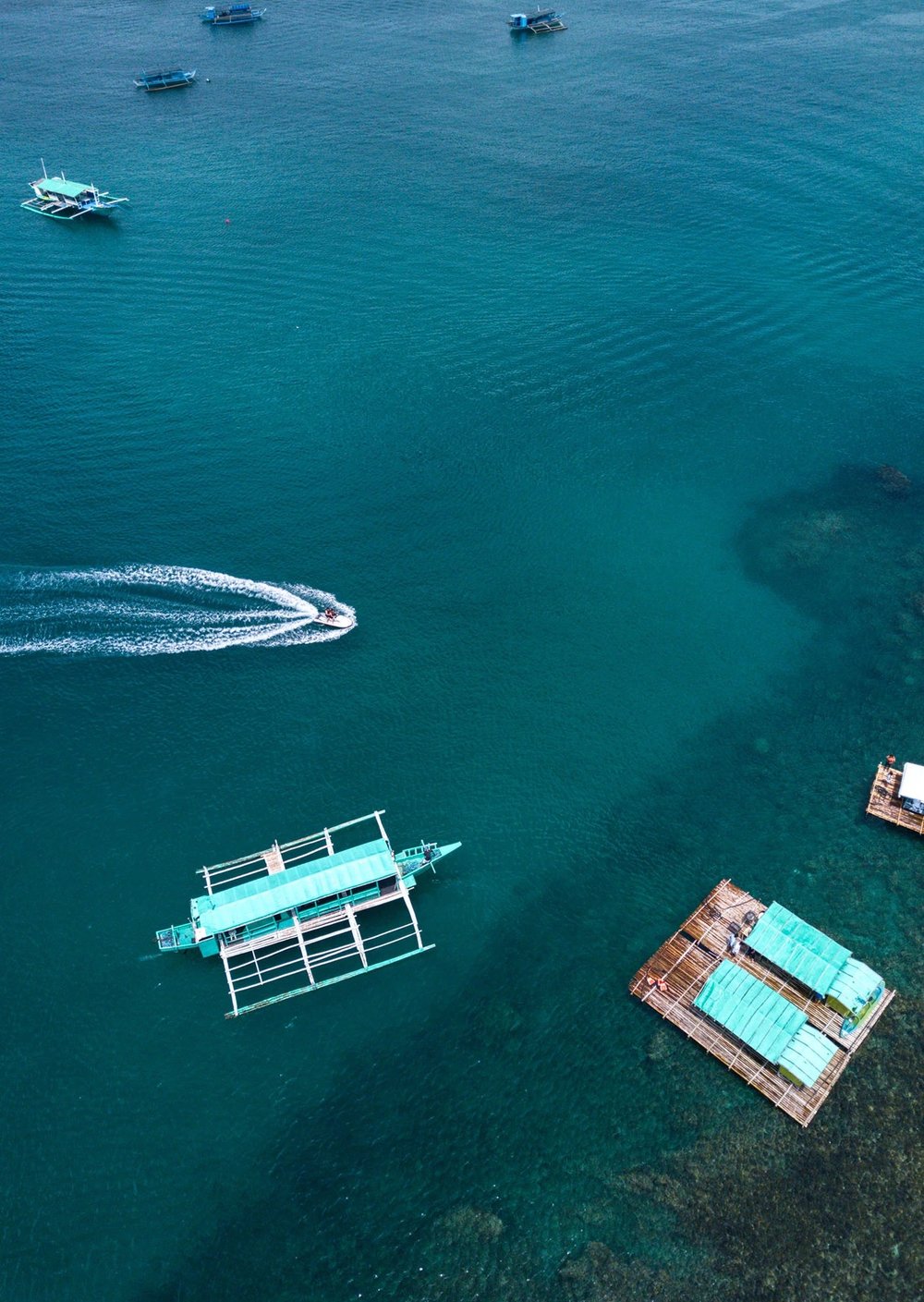 Drone view of the sea