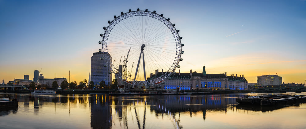 倫敦眼摩天輪傍晚