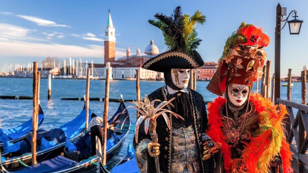 People in Venetian Masks