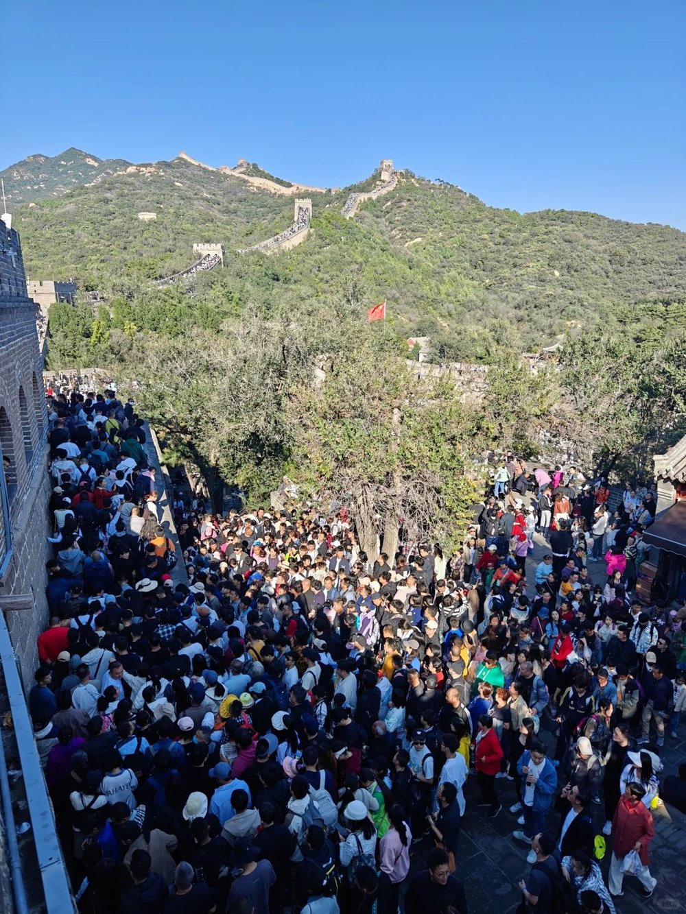 China Golden Week - Crowd at Great Wall of China During National Day