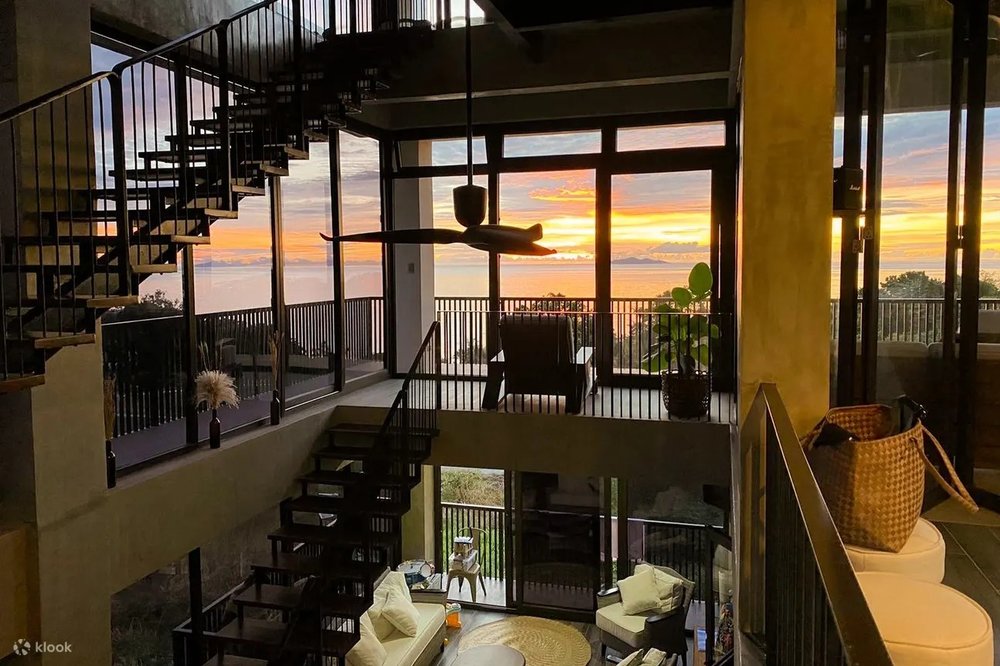 House during sunset view