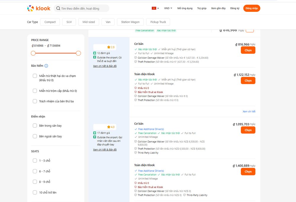 Lưu ý khi nhận xe thuê tại New Zealand
