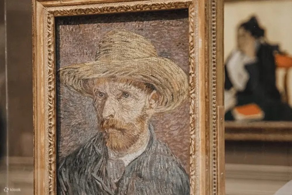 大都會博物館梵谷作品：《戴草帽的自畫像》