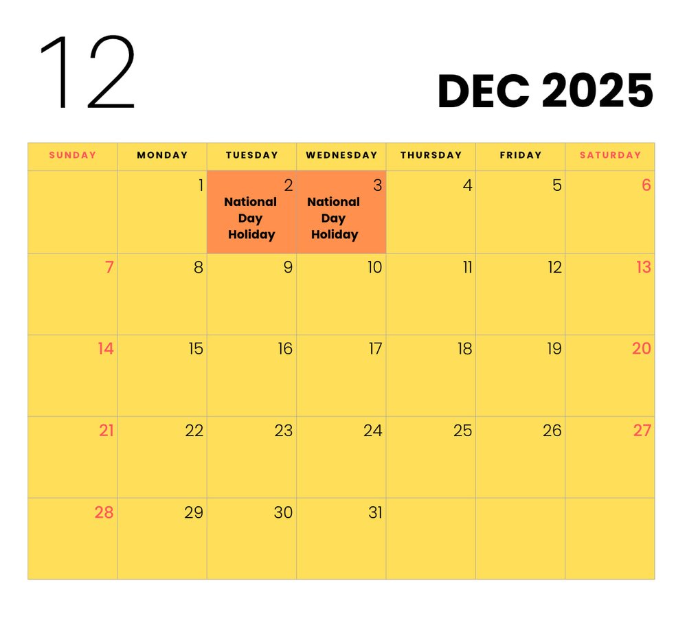 UAE Public Holidays in 2025 Maximize Your TimeOffs for Relaxed Breaks