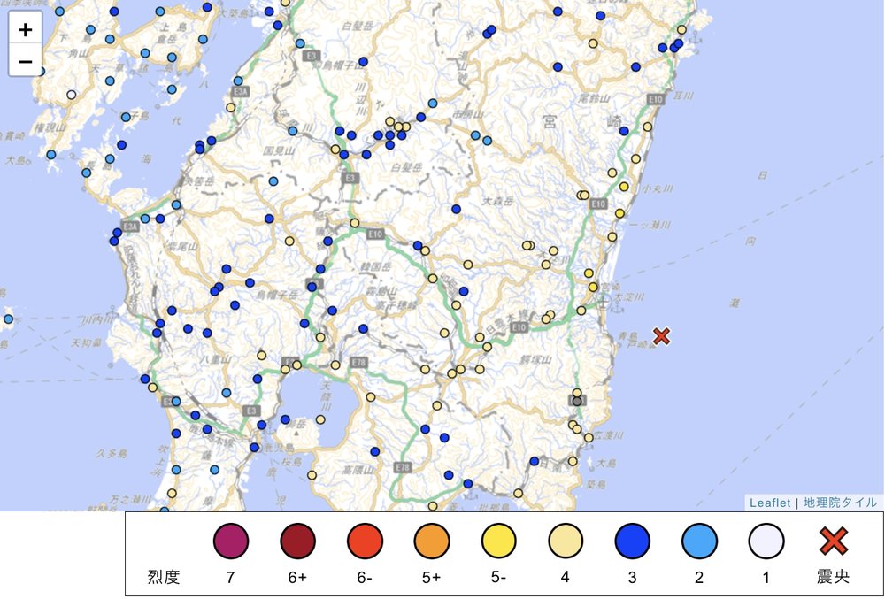日本九州地震, 宮崎地震, 南海海嘯