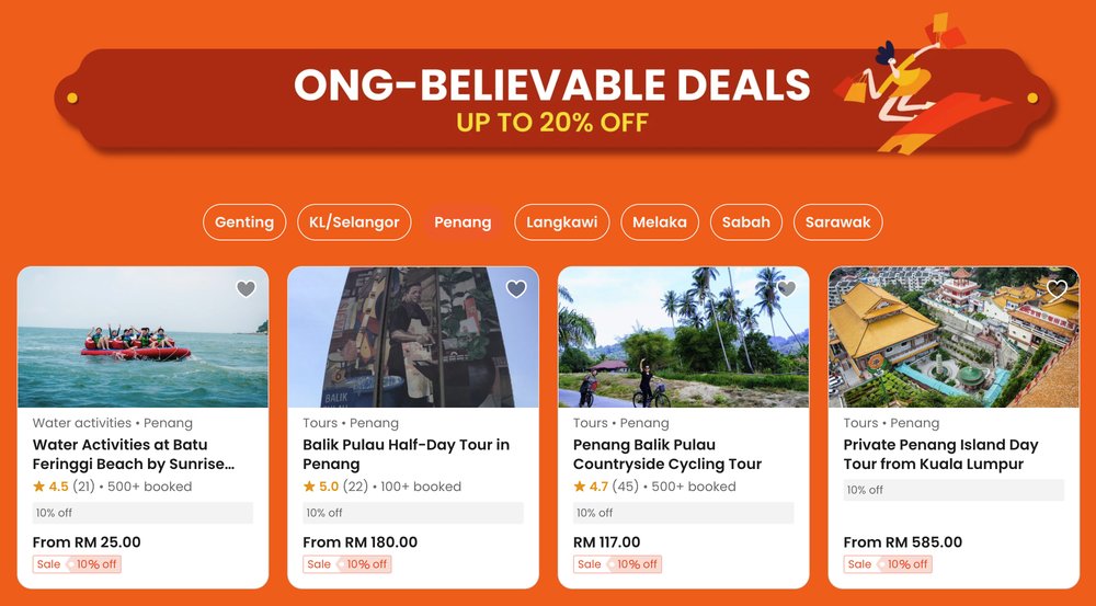 Klook Chinese New Year 2025 20% off Malaysia activities