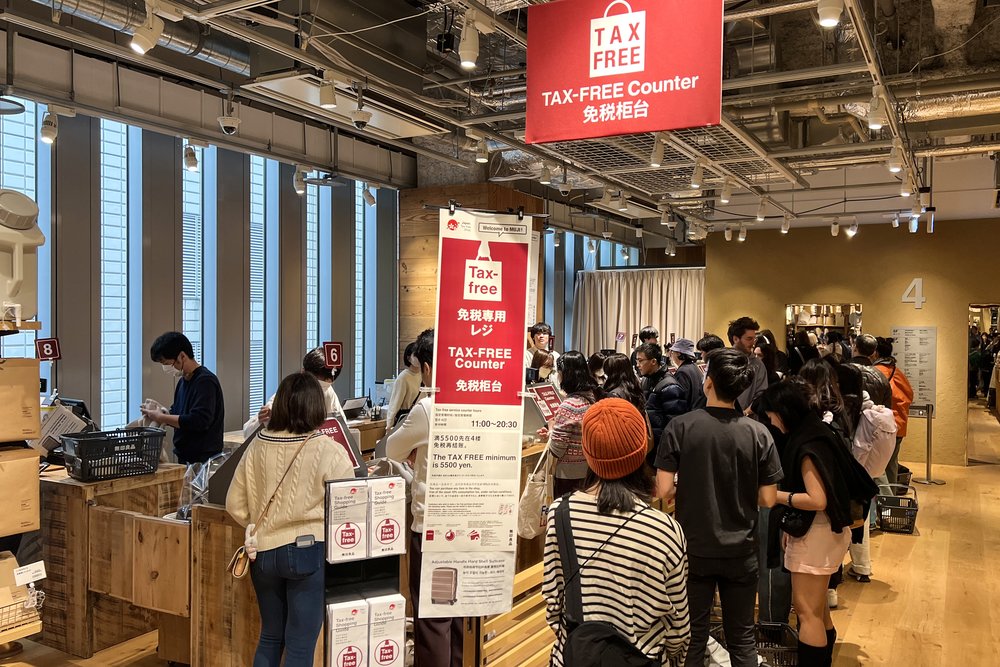 Tokyo Muji Ginza Tax Free Counter