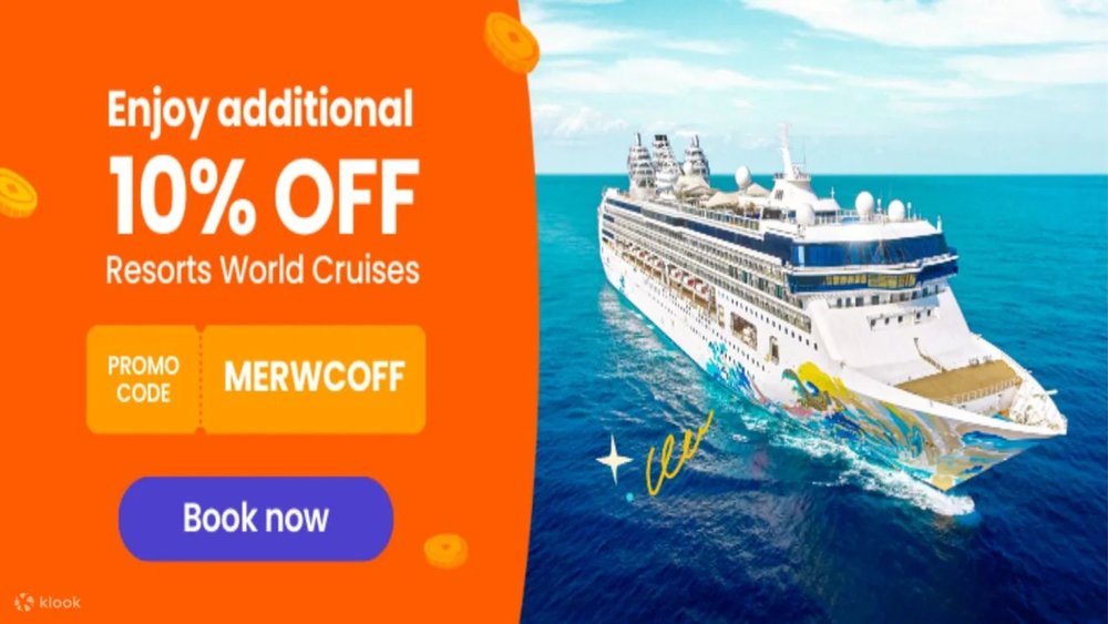 Get an additional 10% off on booking Resort World Cruises from Klook 