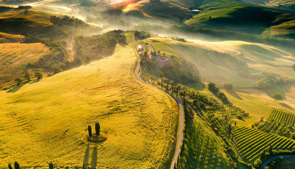Tuscany green landscape