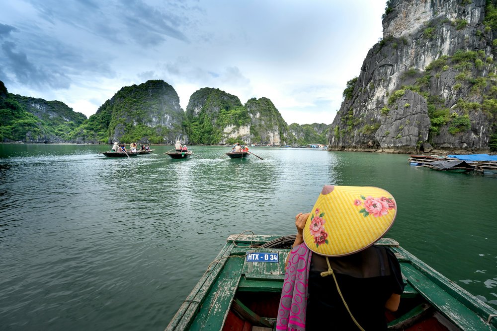 Sailing in Ha Long Bay in Vietnam