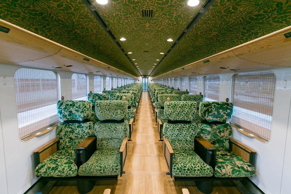 Yufuin no Mori Car 3 and 4 forest themed seats