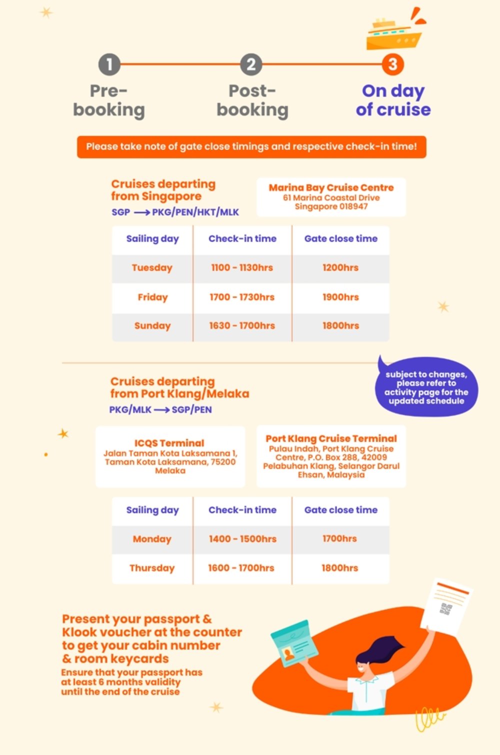 Boarding at Cruise Centre genting dream check in time