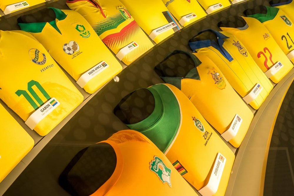 Jerseys inside FIFA World Football Museum