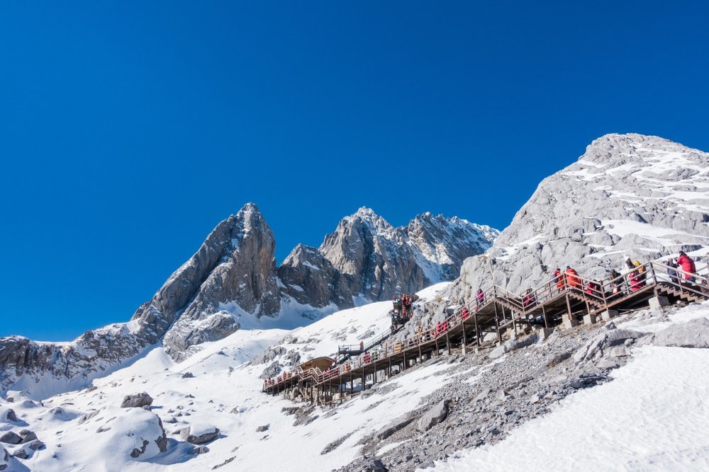 Cảnh Quan Hùng Vĩ Của Núi Tuyết Ngọc Long