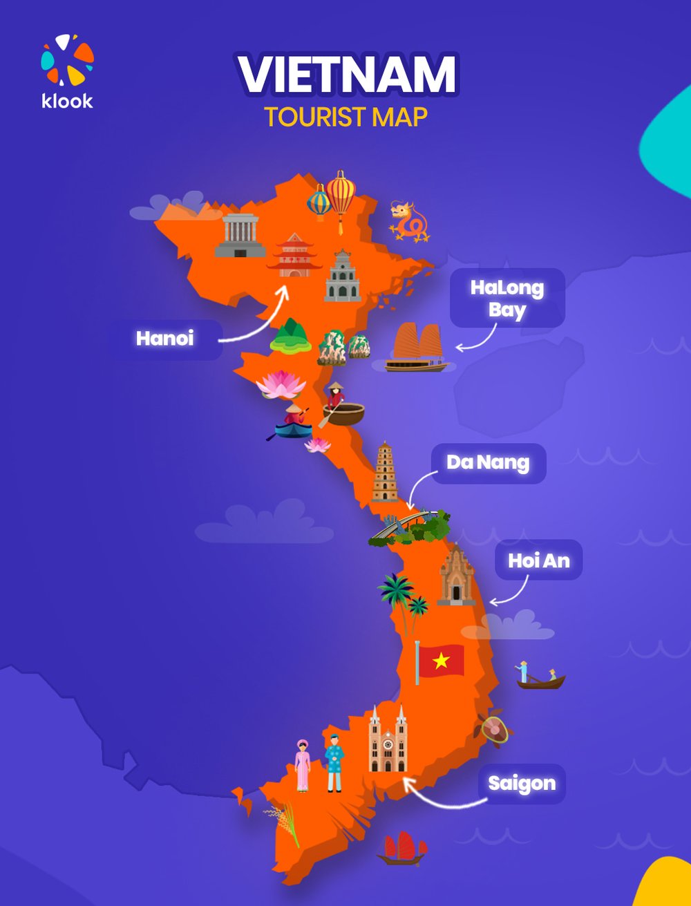 Illustrative Map of Vietnam