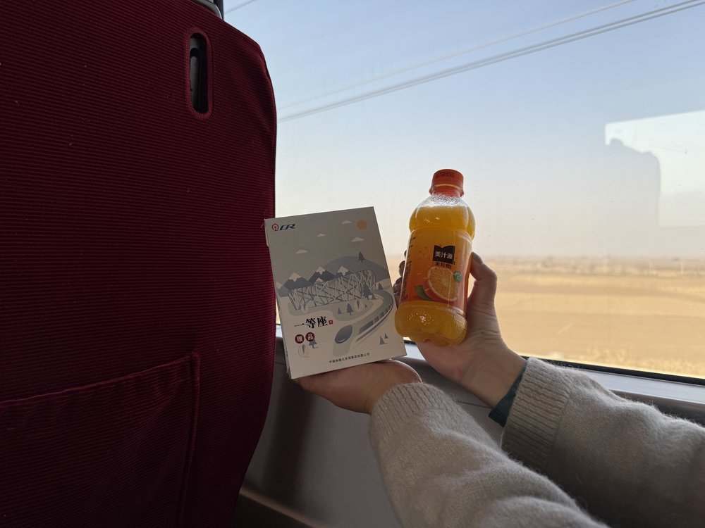 Beijing to Shanghai High Speed Rail - First Class Free Snacks
