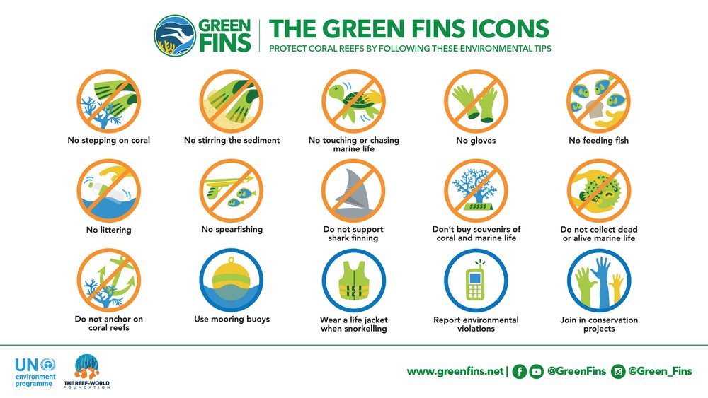 Green Fins 15 Icons 