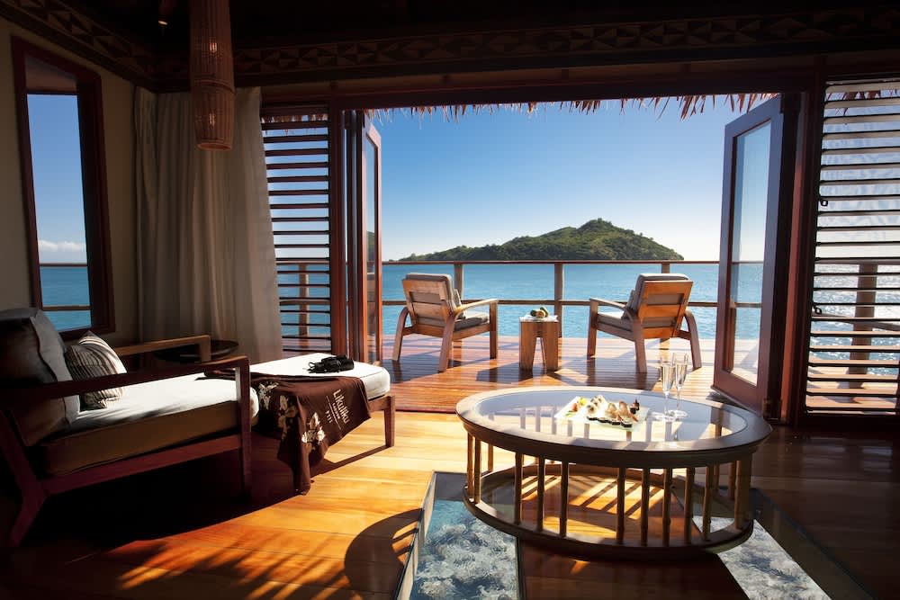 fiji bungalows over the water - view of ocean from room