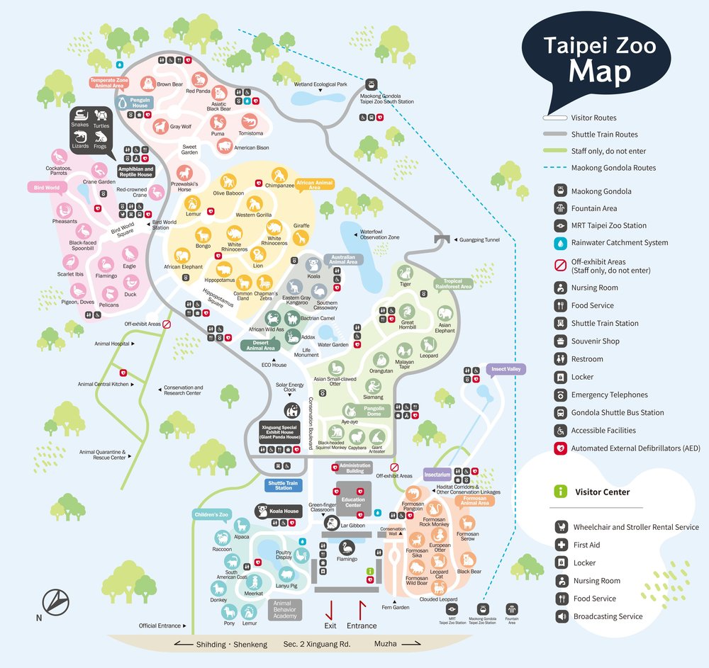 Taipei Zoo Map (Source: Taipei Zoo)
