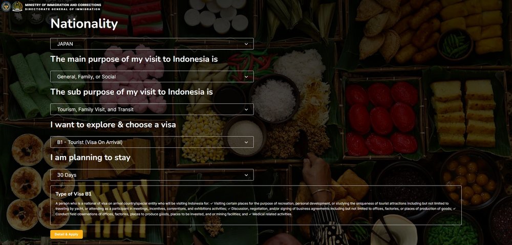 バリ 入国 電子到着ビザ(e-VOA)B1:Tourist