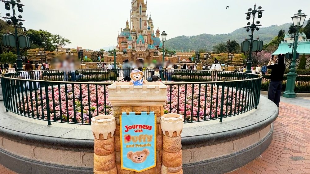 香港ディズニーランド　ダッフィー　ダッフィー&フレンズ　フォトスポット　お城