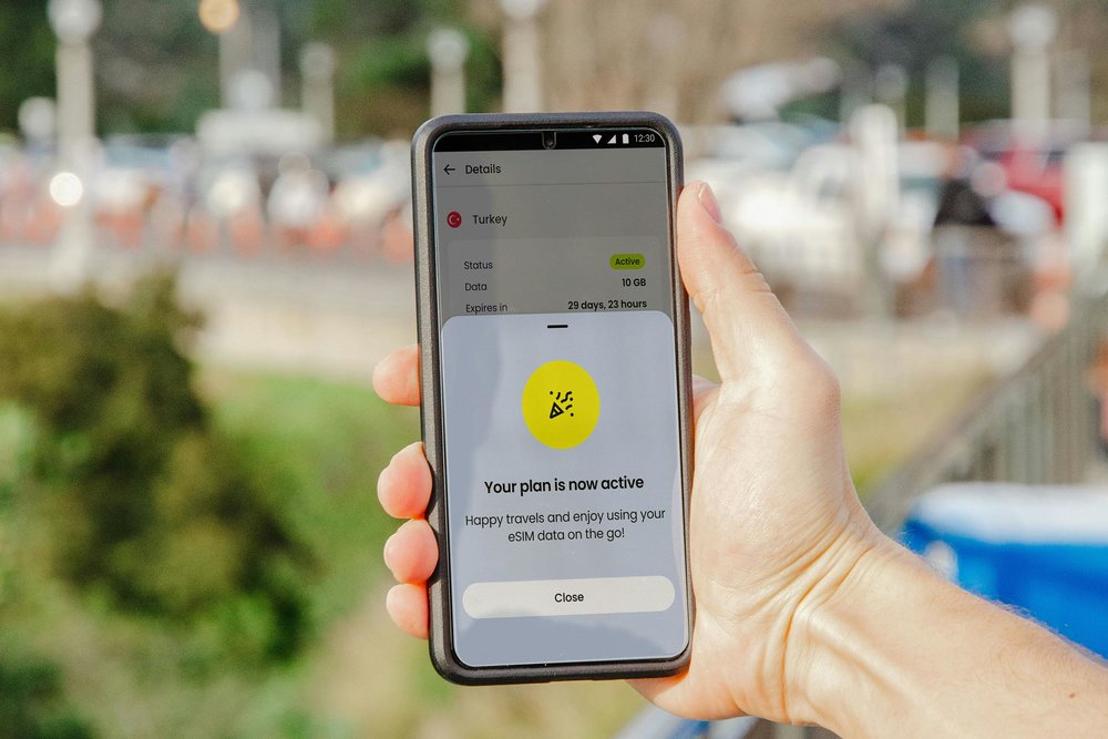 esim sample on mobile device