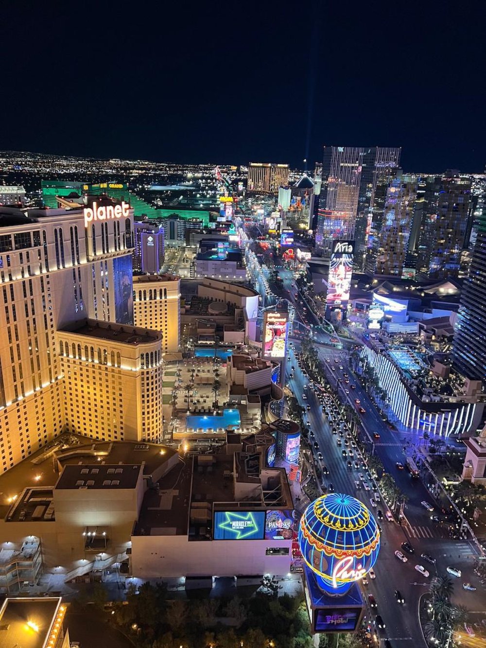 ラスベガス おすすめ カジノ パリス・ラスベガス・カジノ エッフェル塔の展望台からの景色