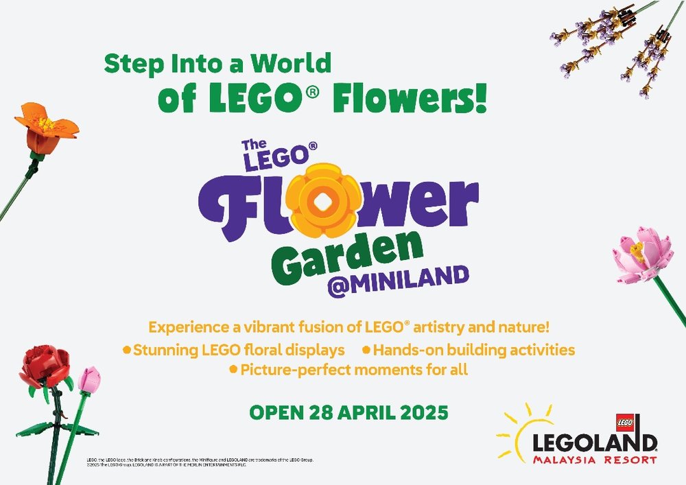 legoland malaysia flower garden promotional poster