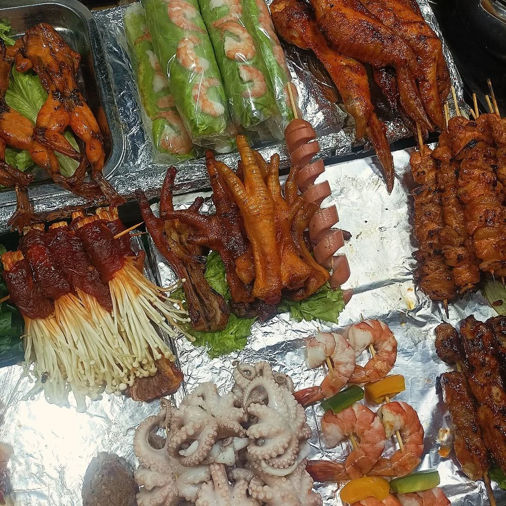 富國島夜市, 富國夜市美食, 楊東夜市美食, 楊東夜市海鮮串