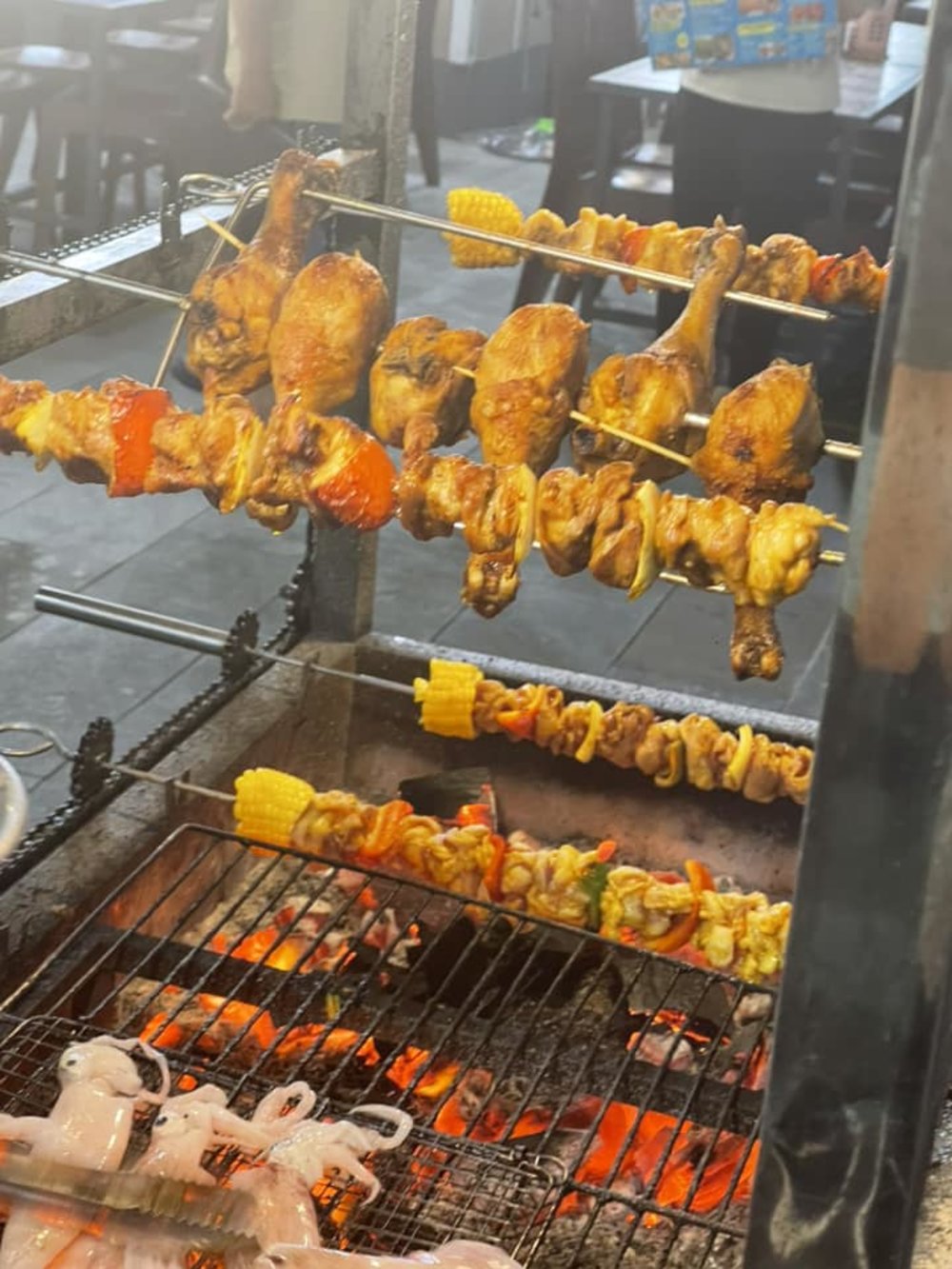 Sonasea Night Market, Sonasea夜市美食,海鮮, Gosami Seafood BBQ 燒雞串海鮮餐