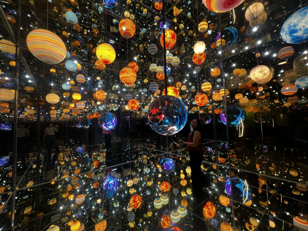 space time cube planets room