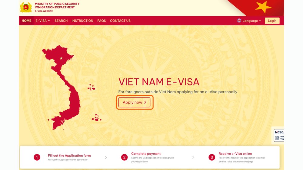越南簽證 電子簽證流程