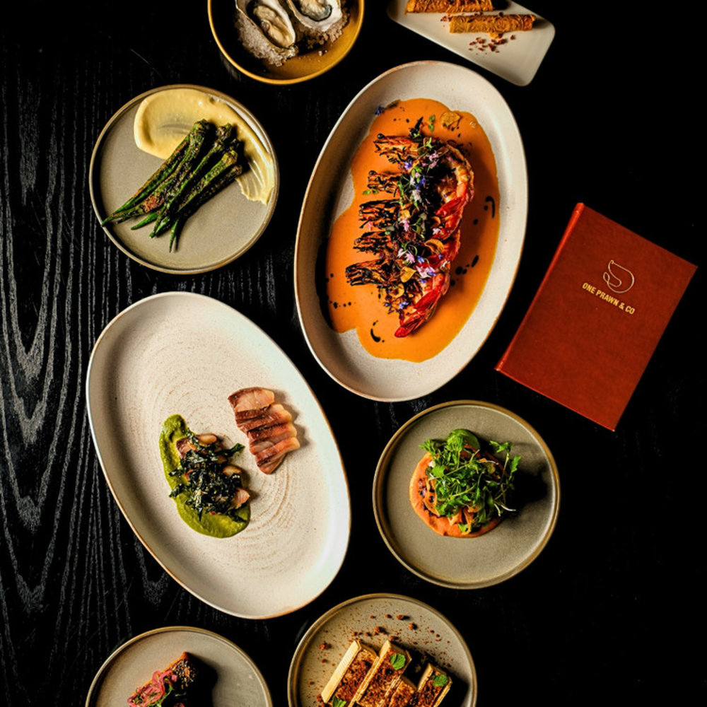 one prawn and co food dishes