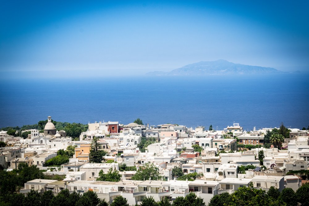 day trips from rome - an aerial view of capri island