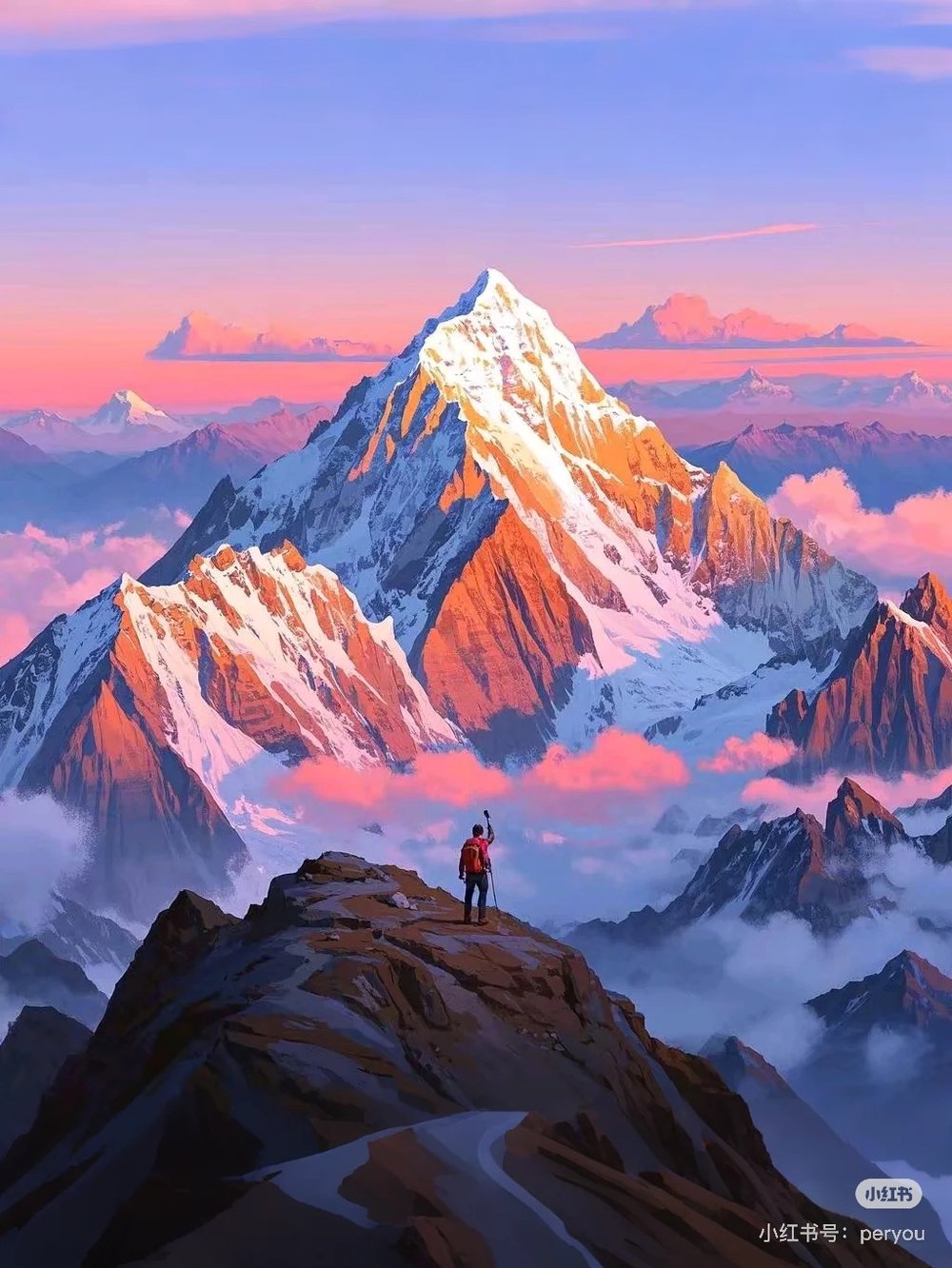 日照金山景點, 珠穆朗瑪峰, 日照金山觀賞點