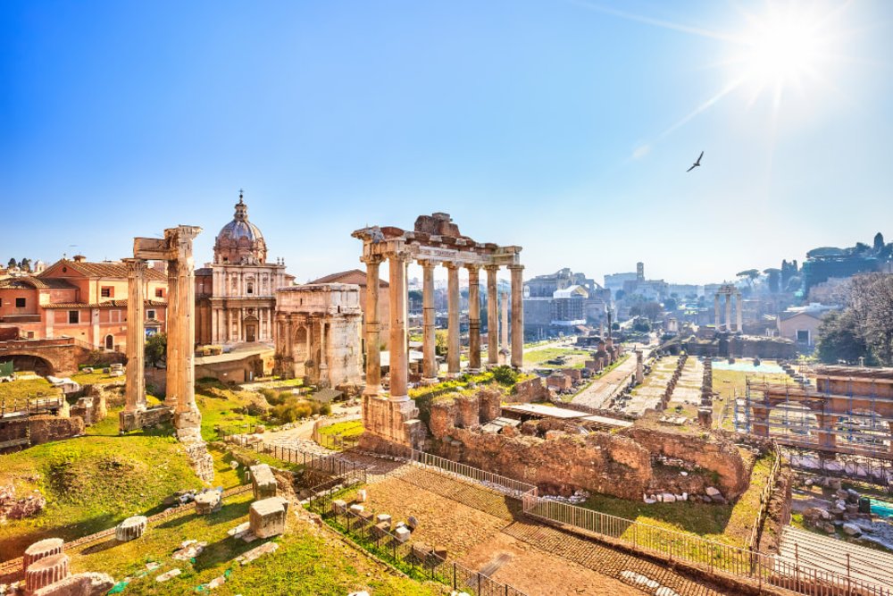 Roman ruins in Rome, Italy