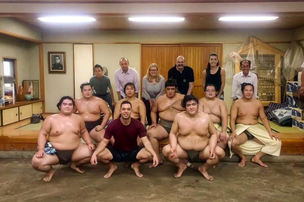 Sumo Stable Morning Visit Group Photo