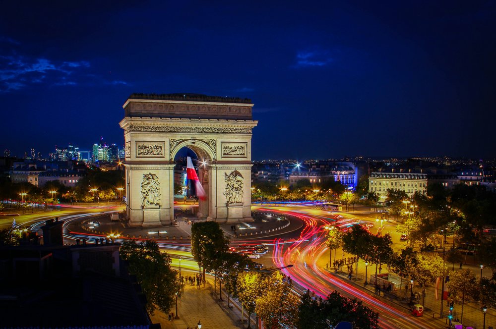 paris at night - Arc de Triomphe at night