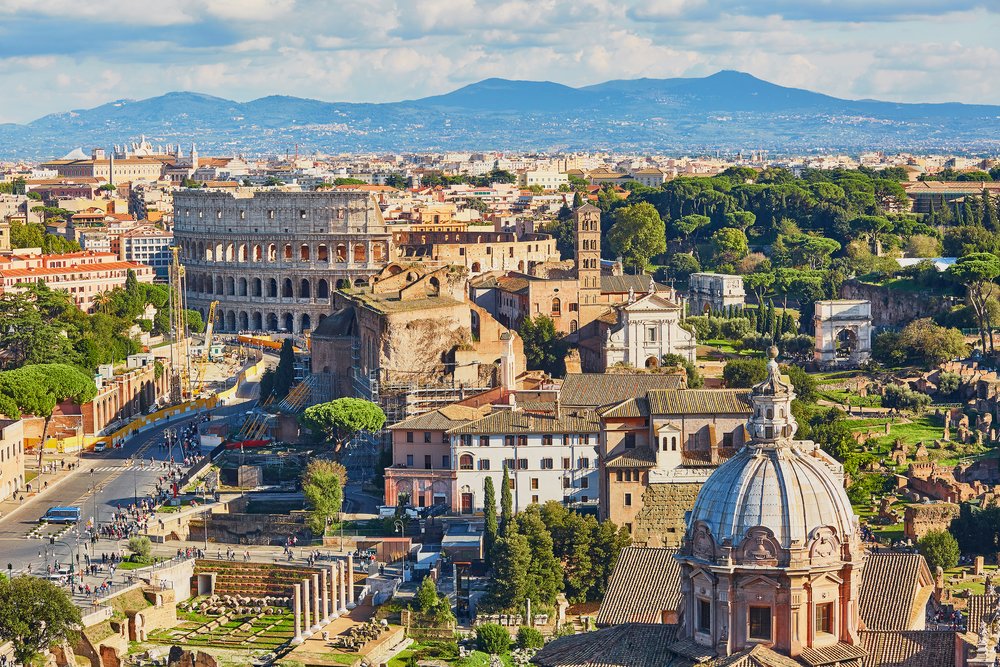 [Bike Rental in Rome] Top city view of Rome