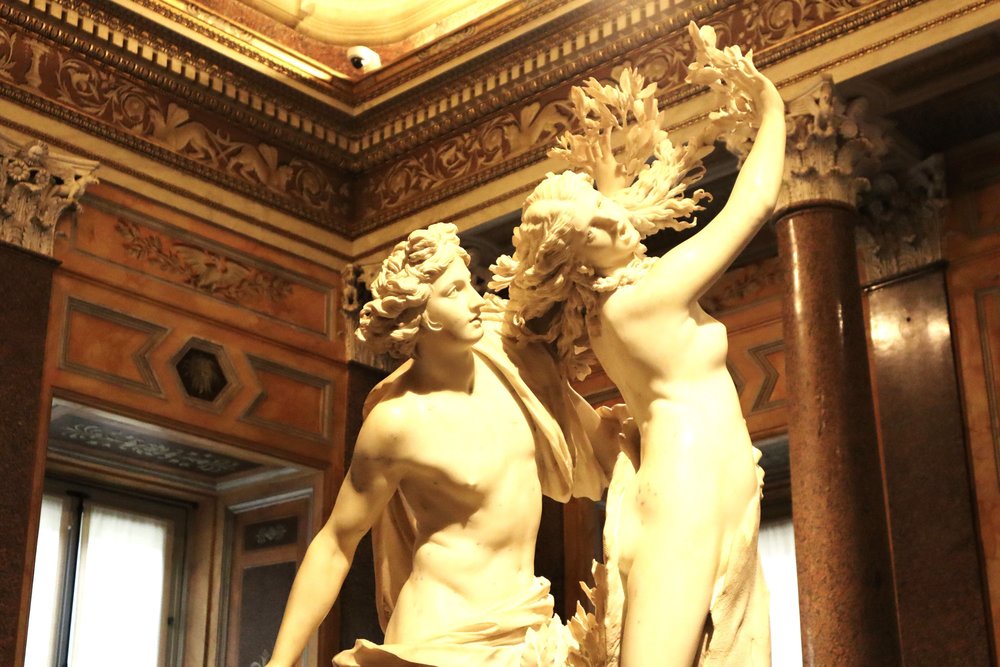 [Bike Rental in Rome] Bernini's Apollo and Daphne sculpture inside Borghese Gallery