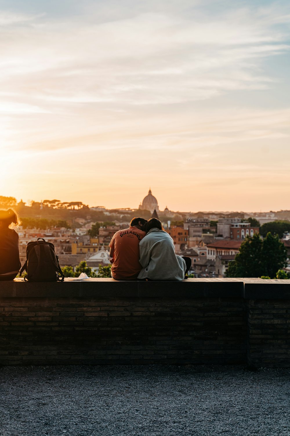 A man and a woman at Giardino degli Aranci in Rome