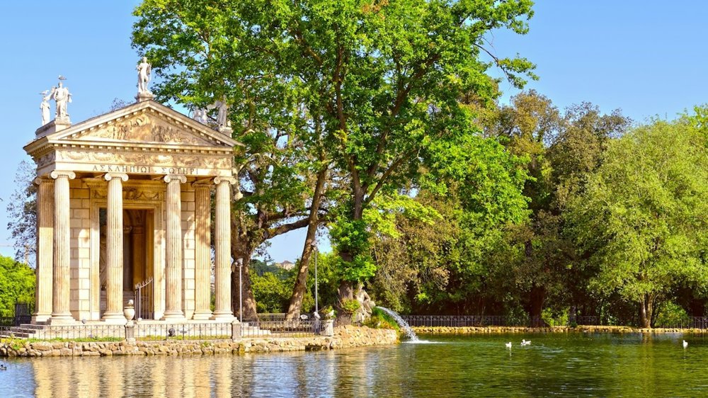 Villa Borghese Gardens in Rome