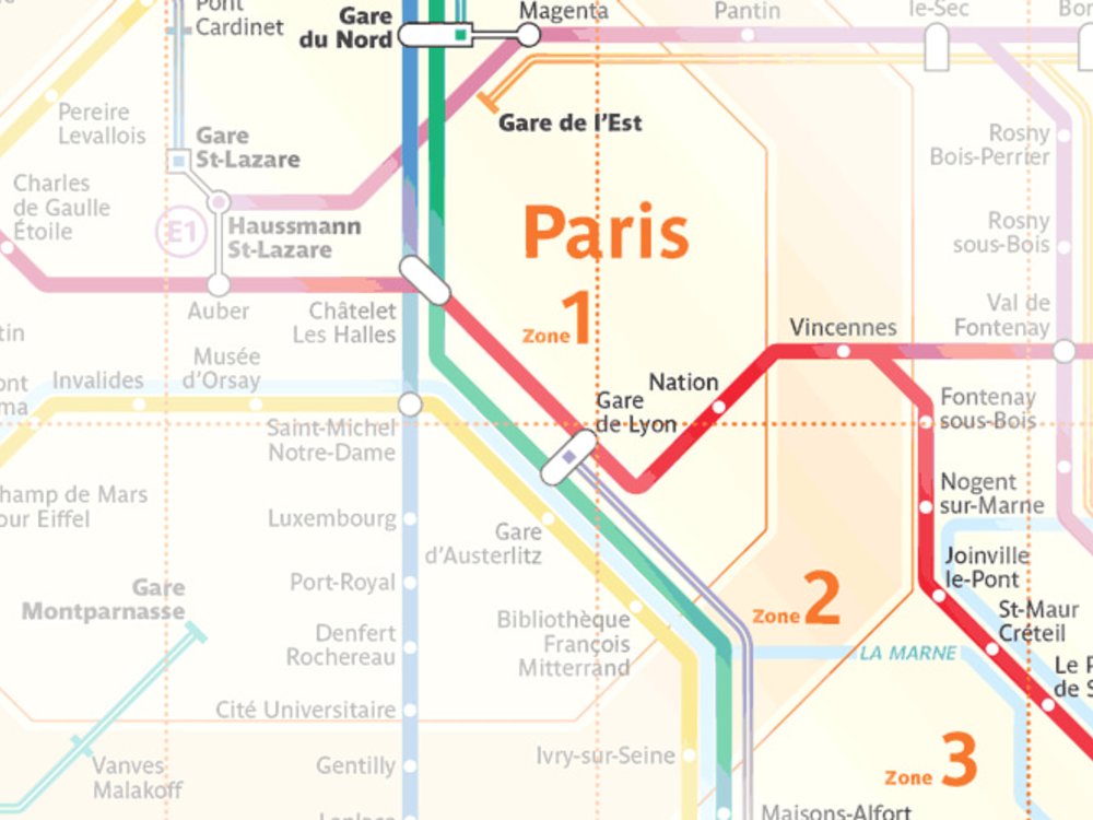 detailed paris metro map