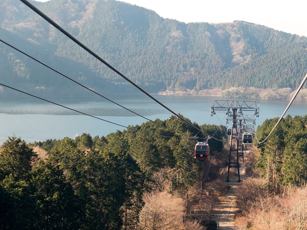 กระเช้า Hakone Ropeway พร้อมวิวภูเขาไฟฟูจิ ในฮาโกเน่