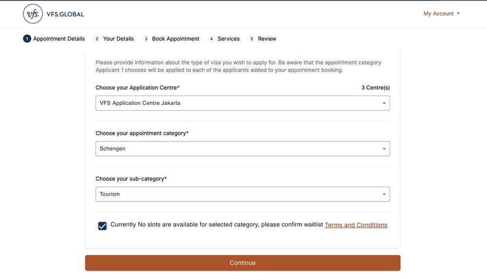 ID Visa Schengen Swiss - No appointment slot available